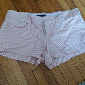 American Eagle Pink/White Stripe Shorts